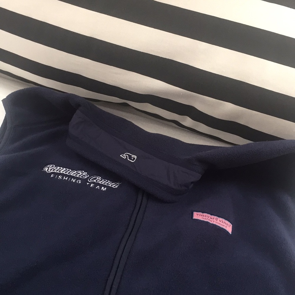 Vineyard Vines Navy Fleece vest mens CL